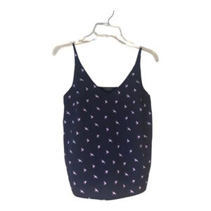 Banana Republic Women's Lightweight Navy Print Cami Top - Size S
